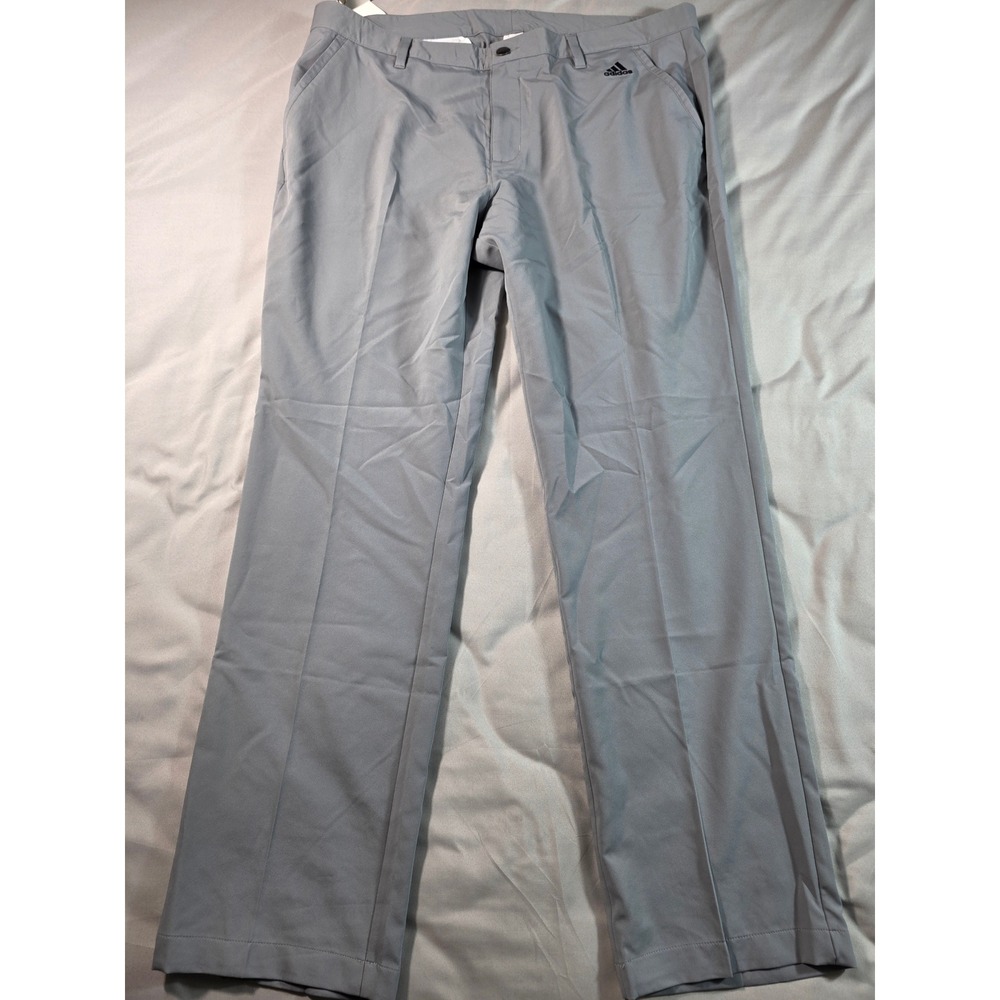 Adidas Adi Golf Performance Chino Pants Men 38x32 Grey Stretch Trousers NEW
